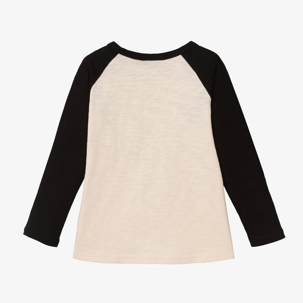 Rock Your Baby-Кремово-черный топ из хлопка | Childrensalon Outlet