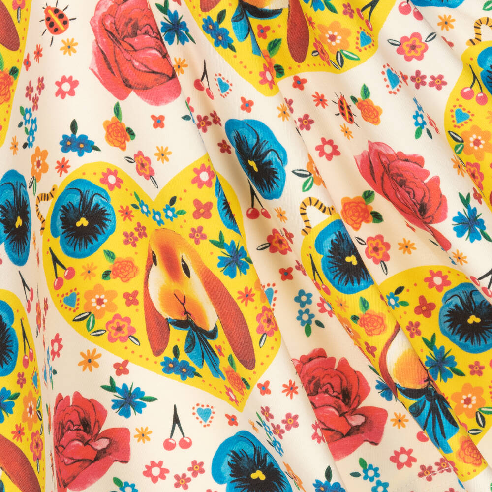 Rock Your Baby-Ivory Bunny Heart Cotton Dress | Childrensalon Outlet