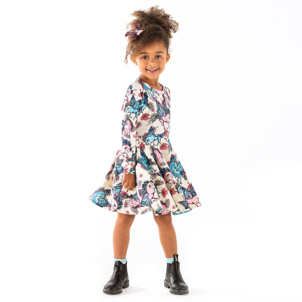 Rock Your Baby-Ivory Cotton Alicorn Dress | Childrensalon Outlet