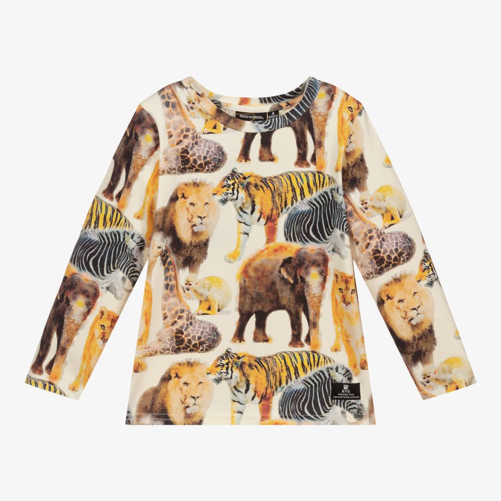 Rock Your Baby - Ivory Cotton Safari Top | Childrensalon