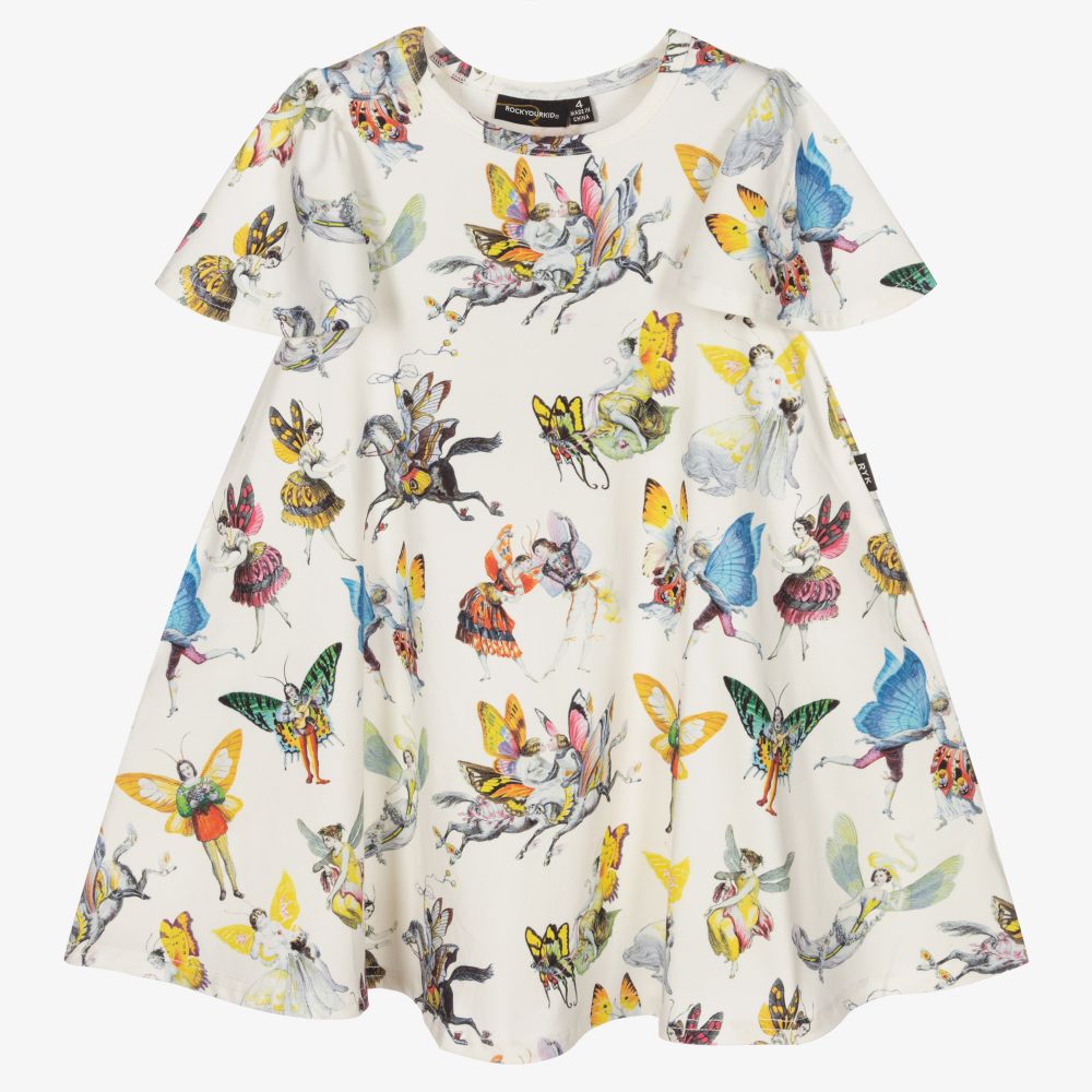 Rock Your Baby - Ivory Faerie Flutter Dress | Childrensalon