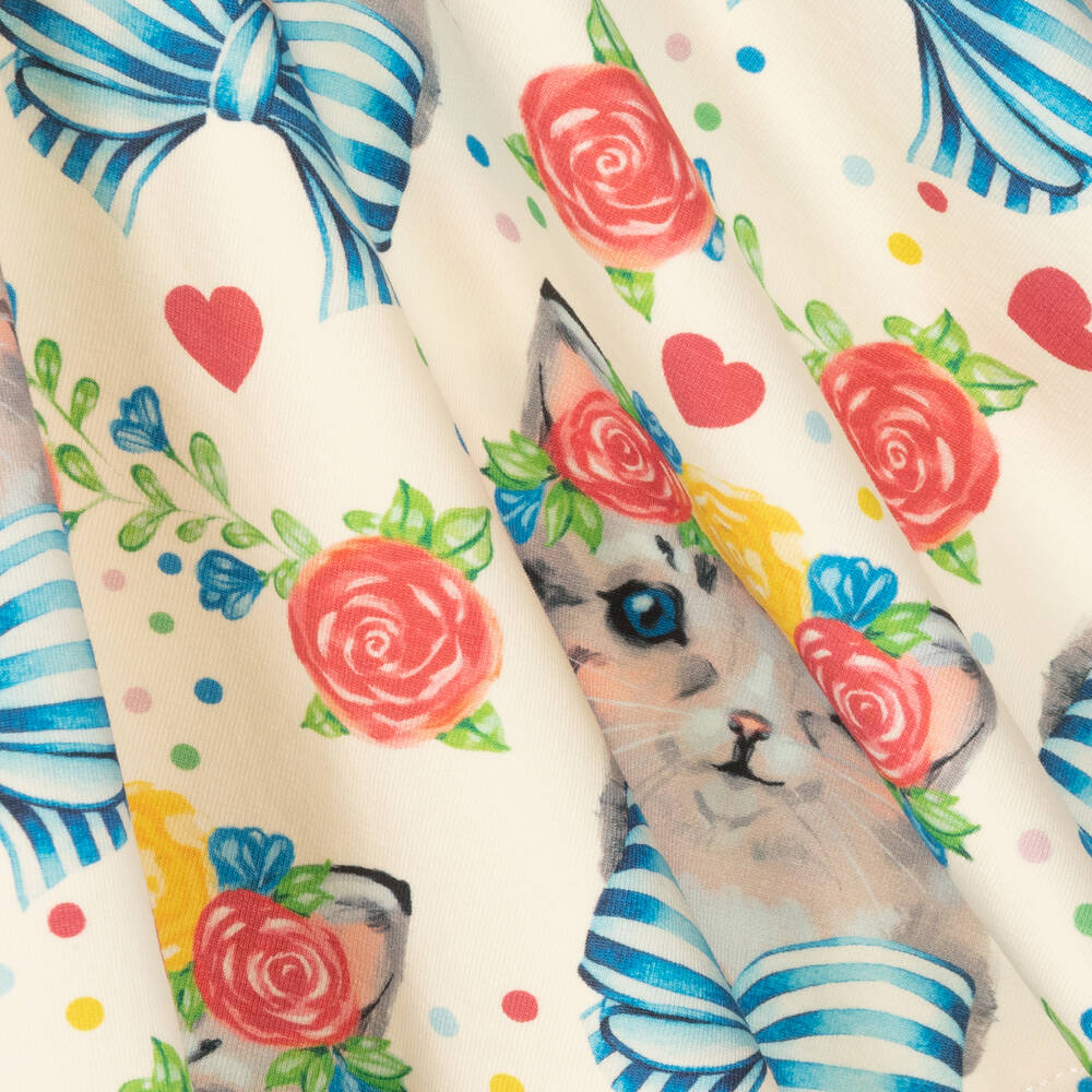 Rock Your Baby-Кремовое хлопковое платье с котятами | Childrensalon Outlet