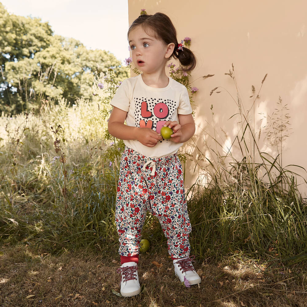 Rock Your Baby-Кремовая хлопковая футболка с надписью Love | Childrensalon Outlet