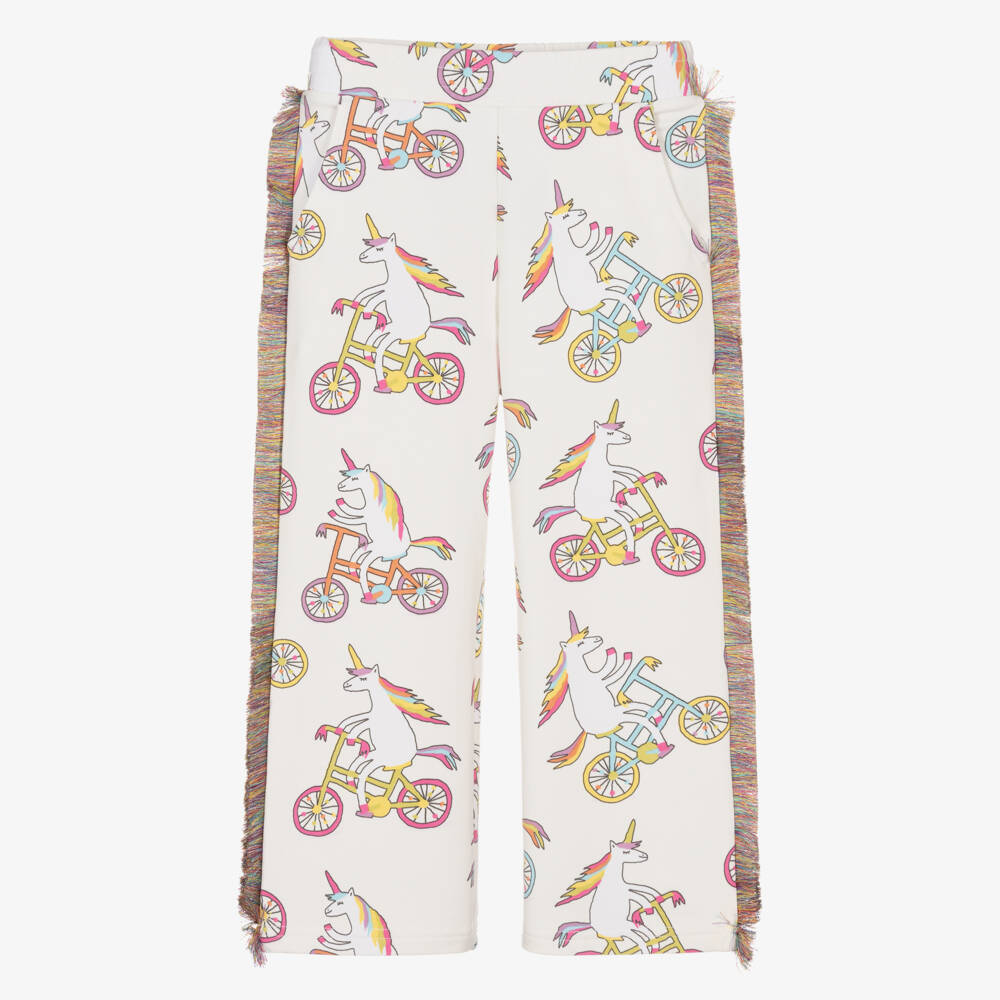 Rock Your Baby-Ivory Unicorn Print Joggers | Childrensalon Outlet