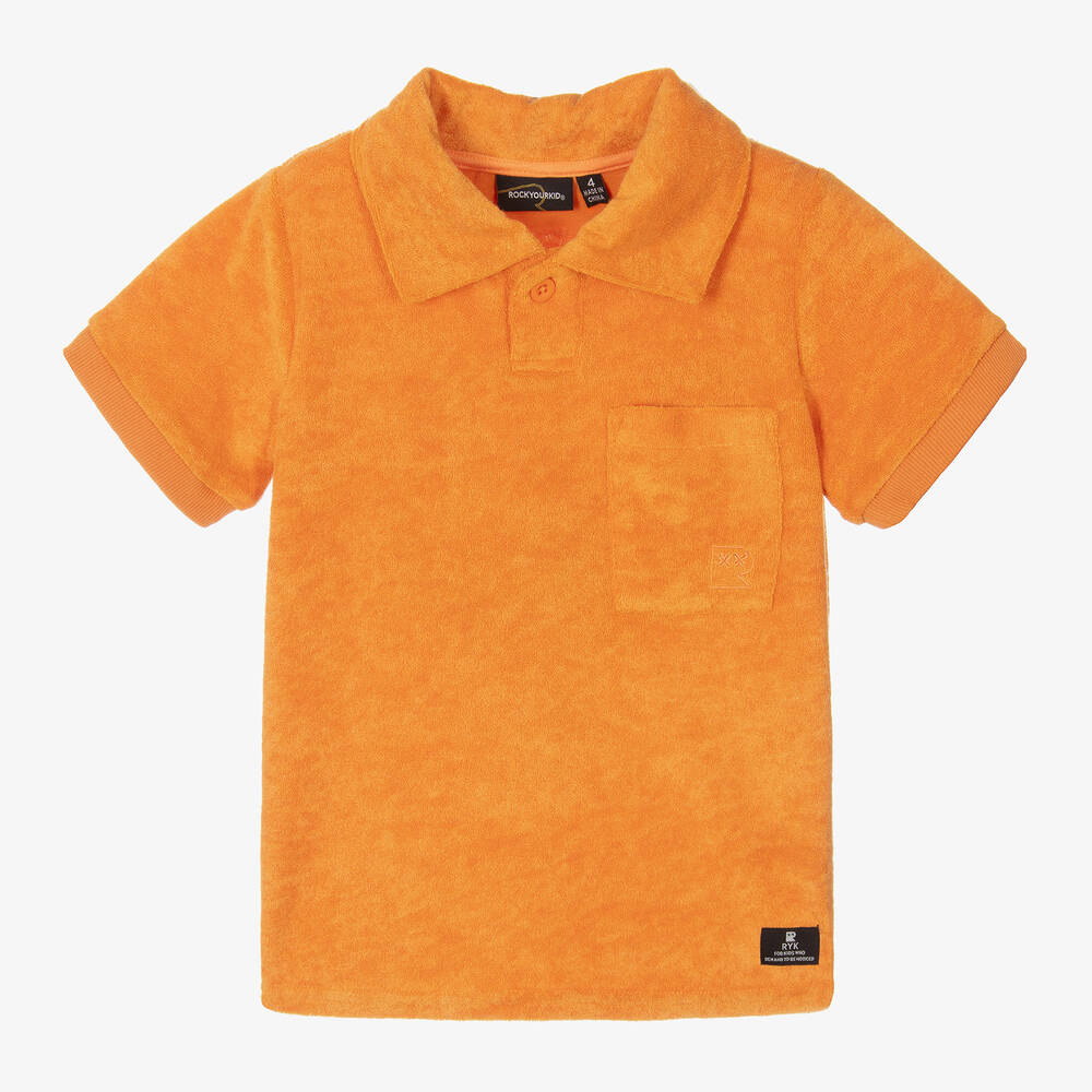 Orange toddler polo shirt sale
