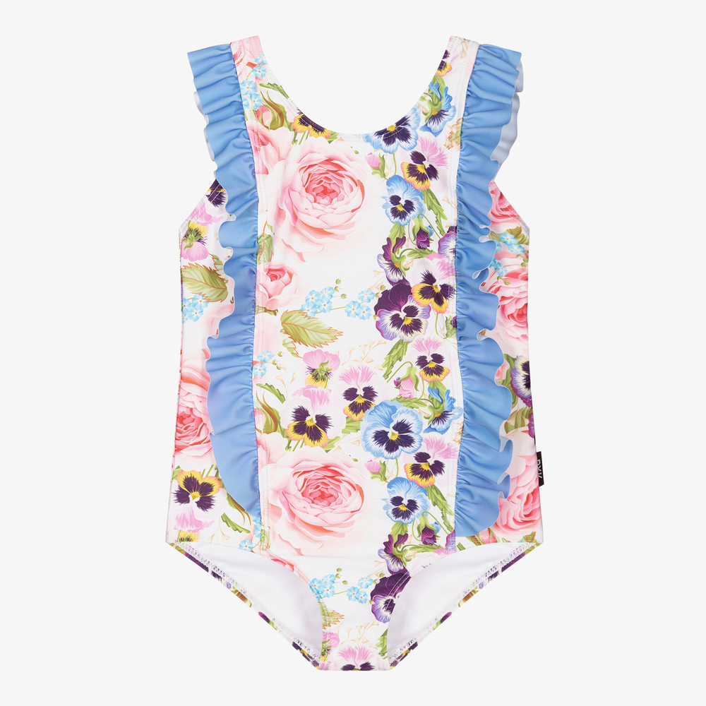 Rock Your Baby - Pink & Blue Floral Swimsuit | Childrensalon