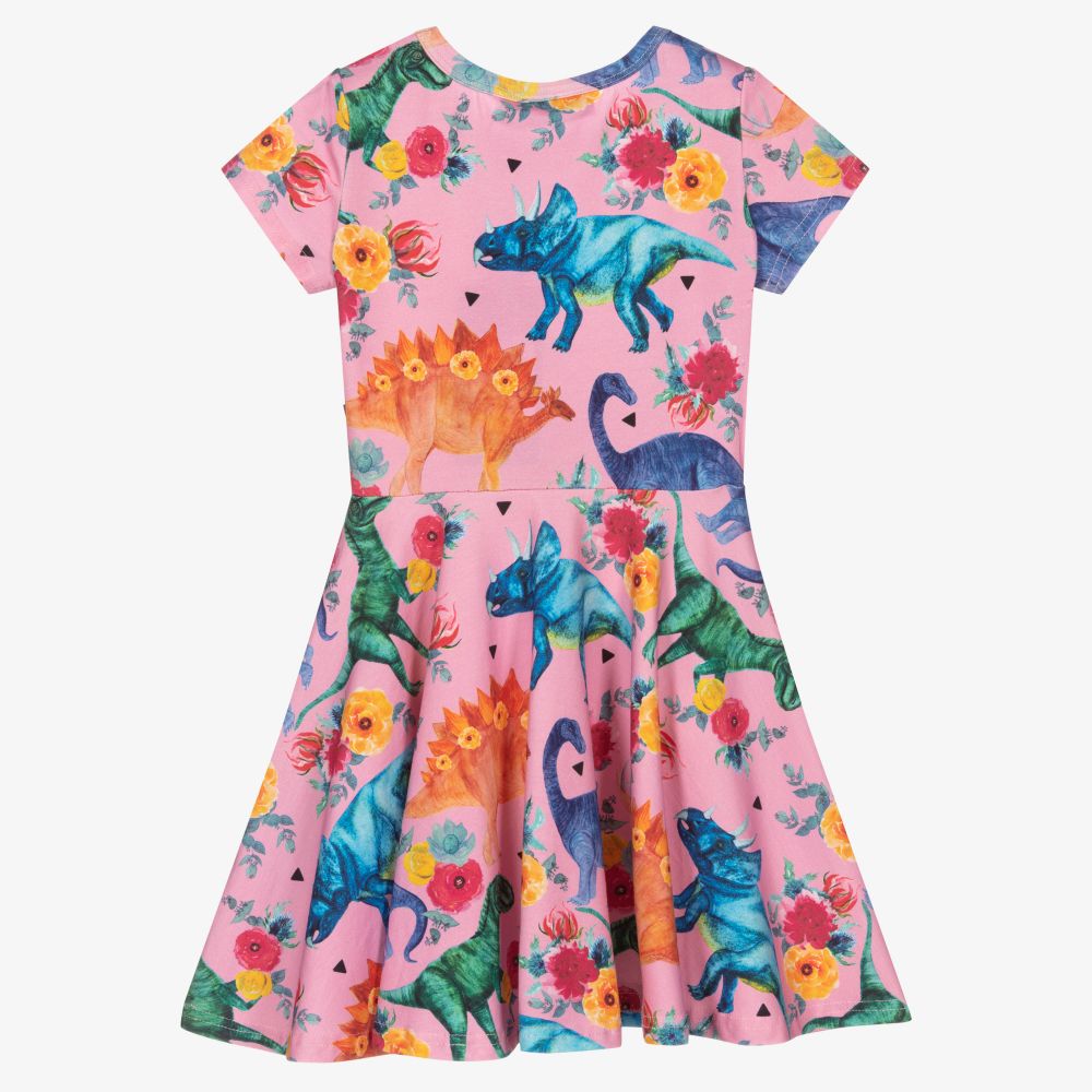 Rock Your Baby Pink Dino Floral Dress Childrensalon Outlet