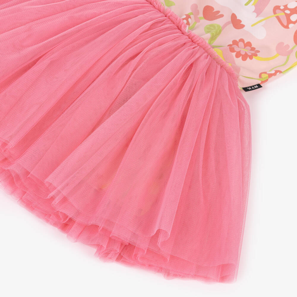 Rock Your Baby-Pink Floral Printed Ls Dress | Childrensalon Outlet