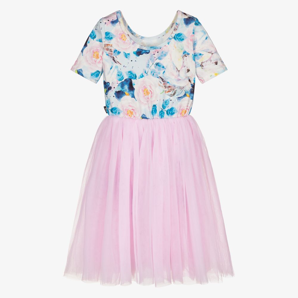 Rock Your Baby - Розовое платье с цветами и единорогами | Childrensalon