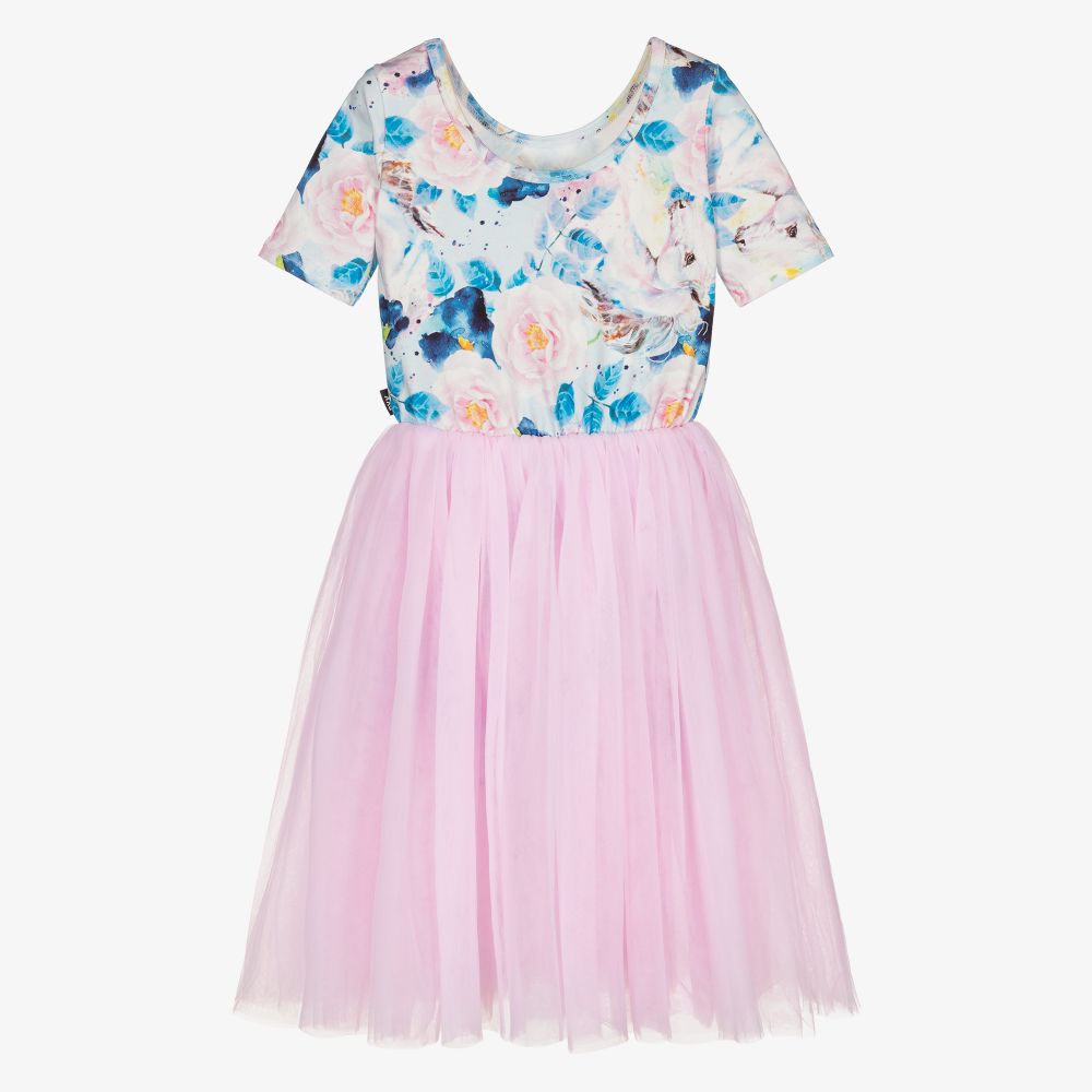 Rock Your Baby - Rosa Einhornkleid mit Blumen | Childrensalon