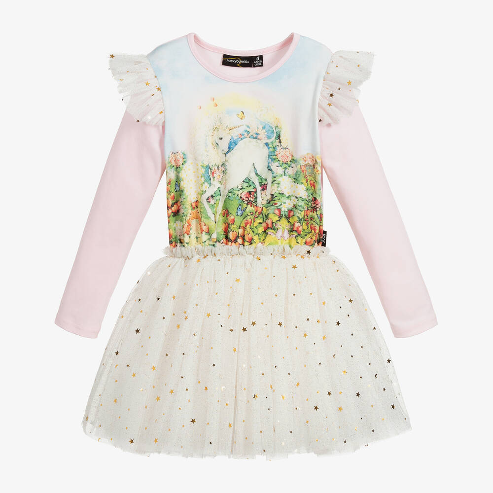 Rock Your Baby - Robe en tulle rose et ivoire | Childrensalon