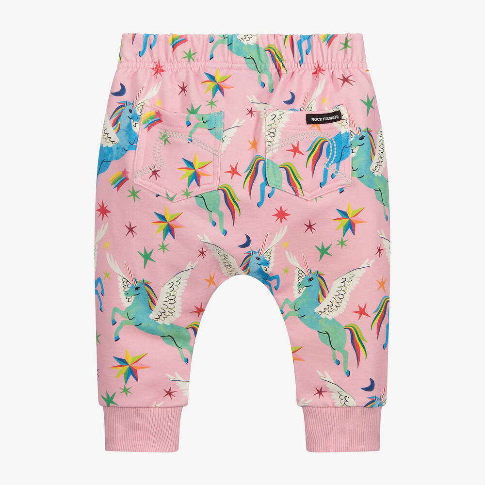 Rock Your Baby-Розовые джоггеры с Пегасами для малышей | Childrensalon Outlet