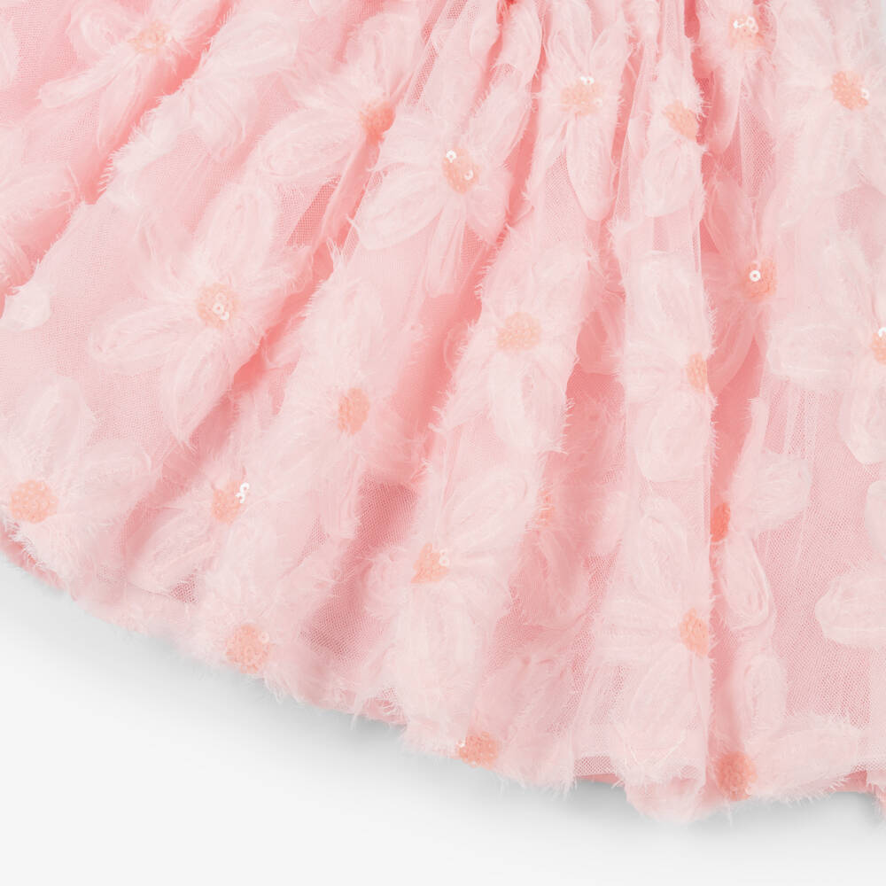 Rock Your Baby-Pink Puff Sleeve Dress | Childrensalon Outlet