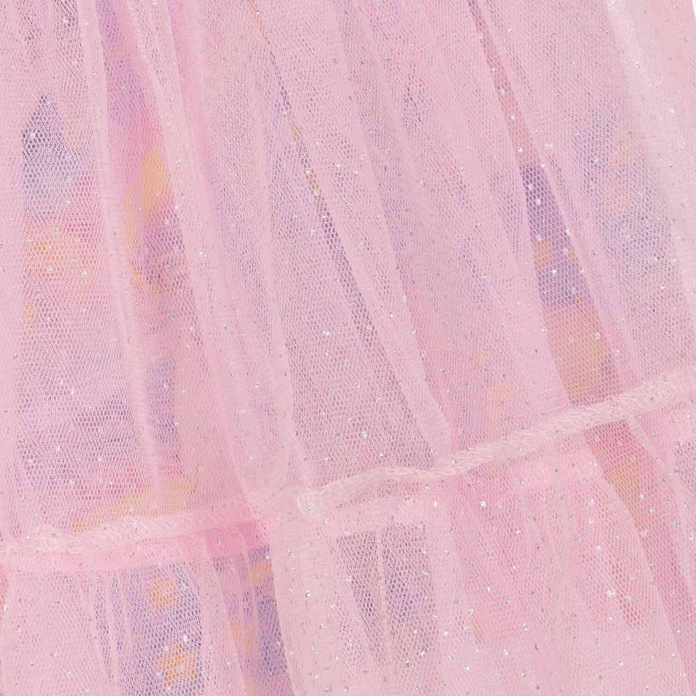 Rock Your Baby-فستان قطن جيرسي وتول لون أزرق وزهري | Childrensalon Outlet