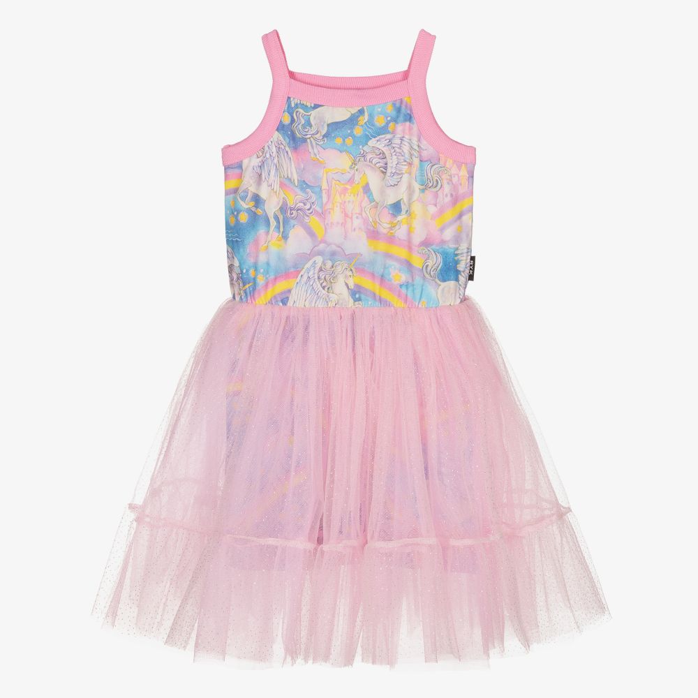 Rock Your Baby - Pink Rainbow Dreams Dress | Childrensalon