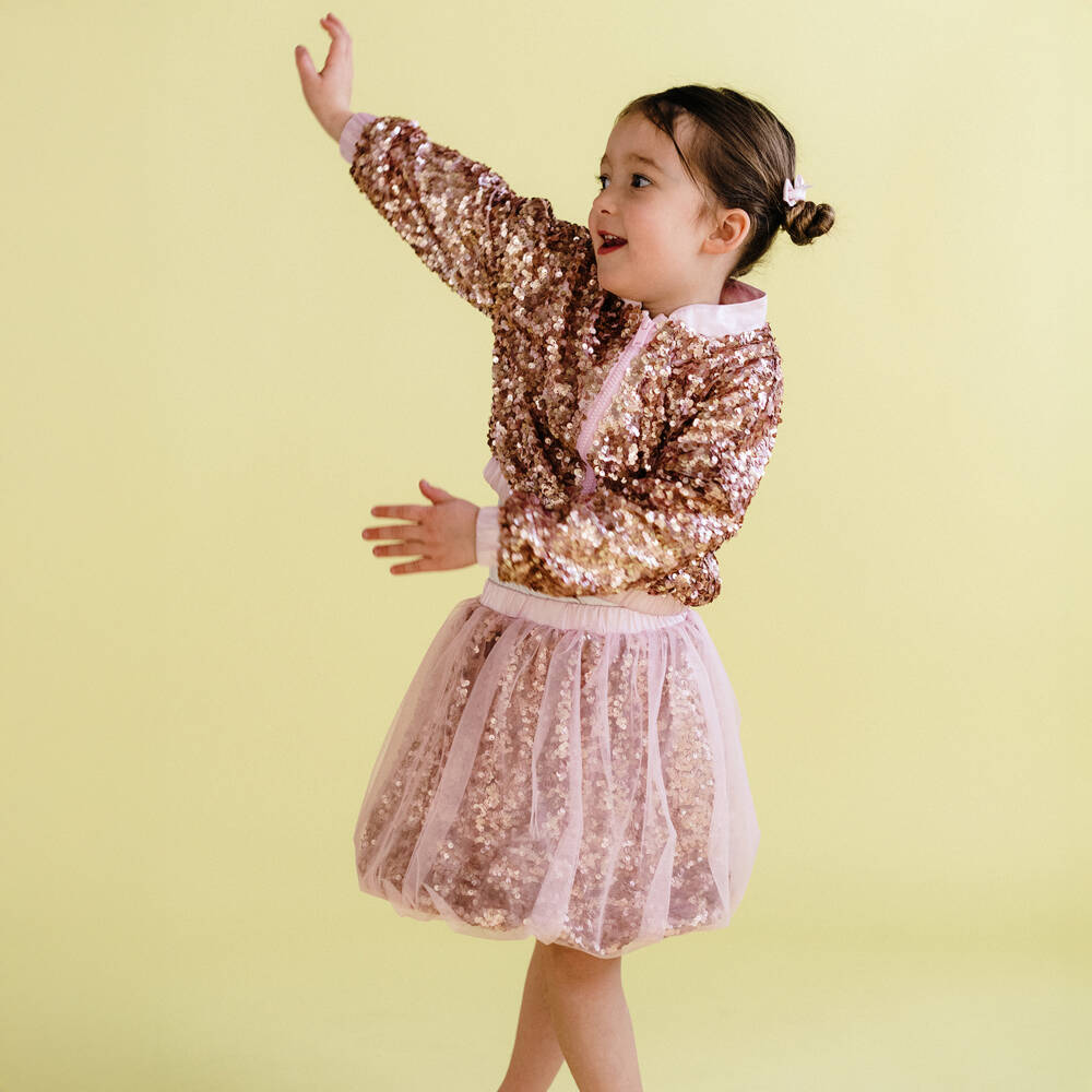 Rock Your Baby-Pink Sequin Skirt | Childrensalon Outlet
