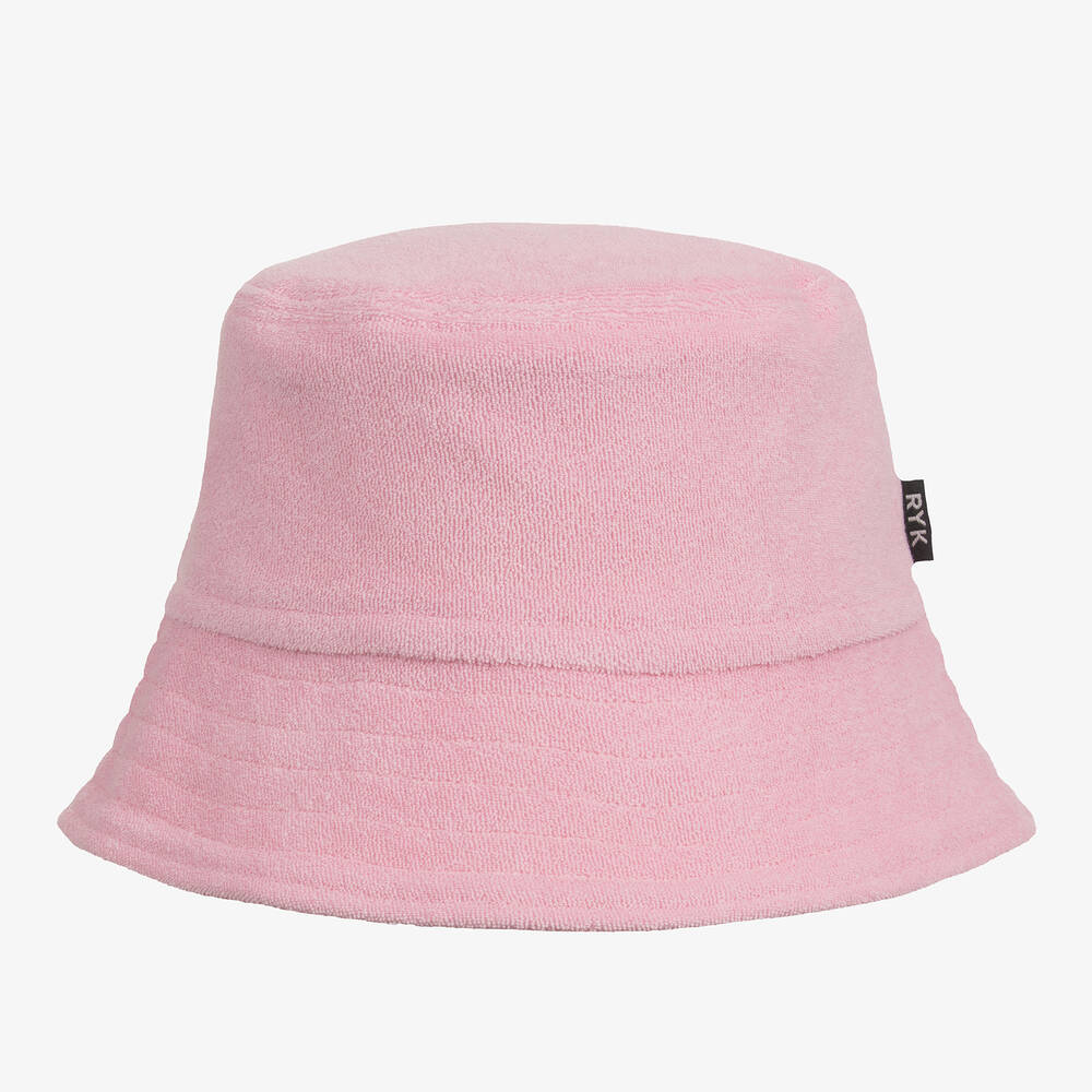 Rock Your Baby - Pink Towelling Bucket Hat | Childrensalon