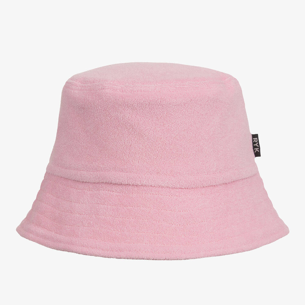 Rock Your Baby-Pink Towelling Bucket Hat | Childrensalon Outlet