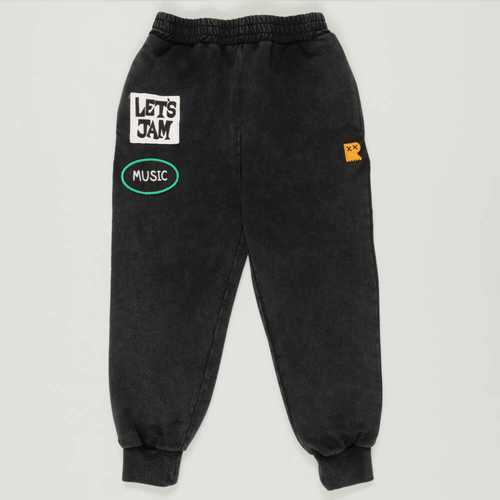 Rock Your Baby-Preloved Boys Washed Black Cotton Joggers (5 years) | Childrensalon Outlet