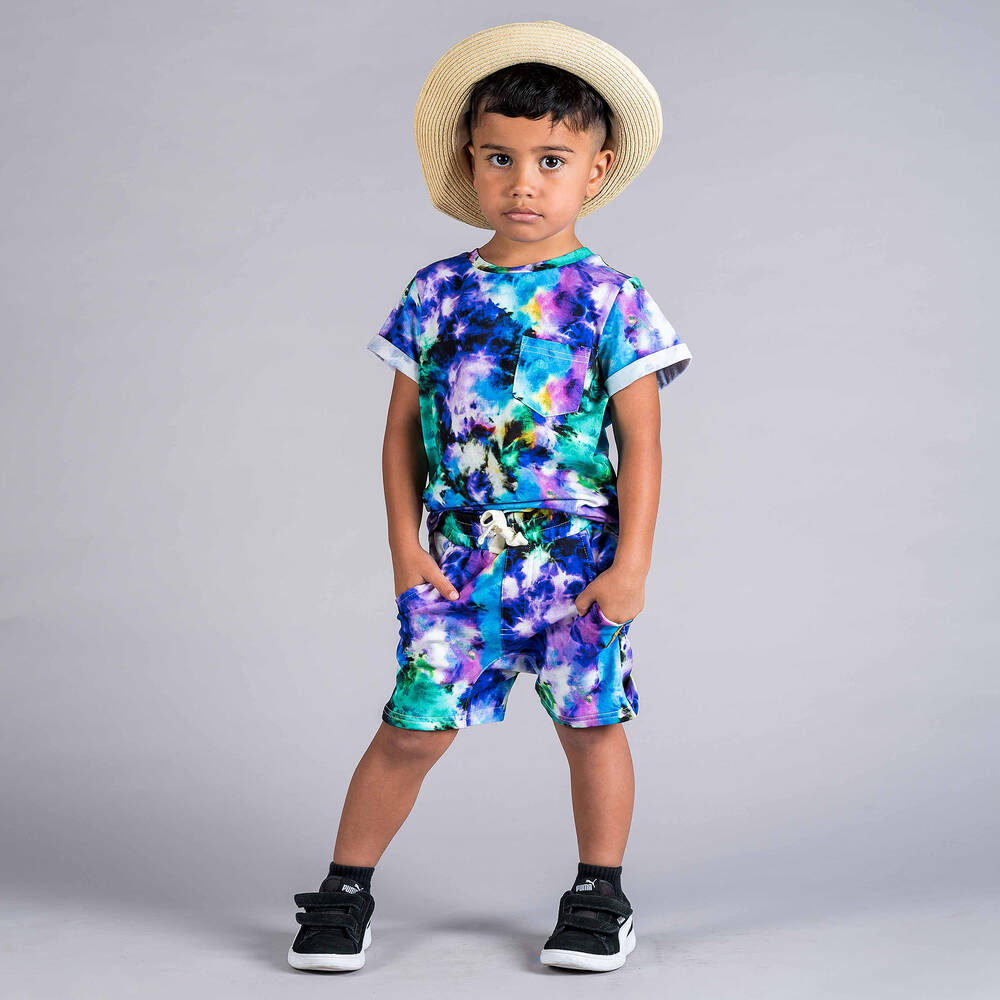 Rock Your Baby-Purple Festival Tie Dye Shorts | Childrensalon Outlet