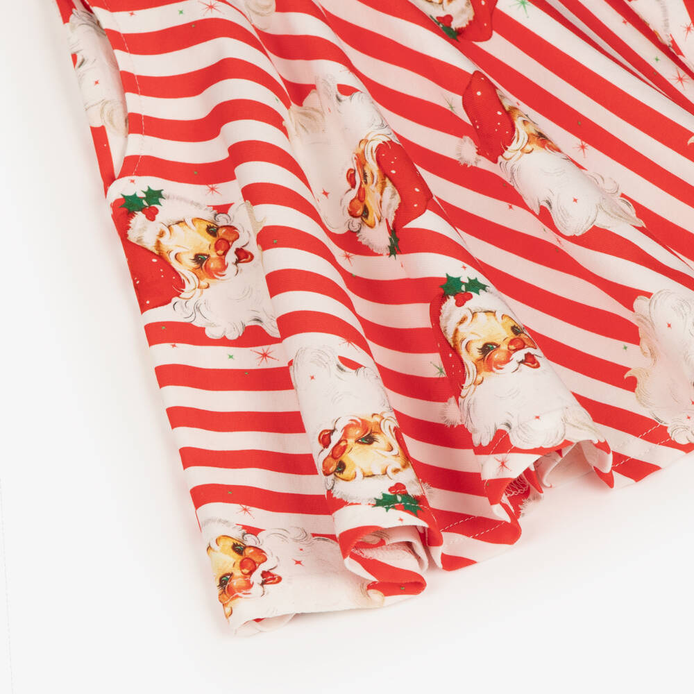 Rock Your Baby-Red Santa Aop Ls Dress | Childrensalon Outlet