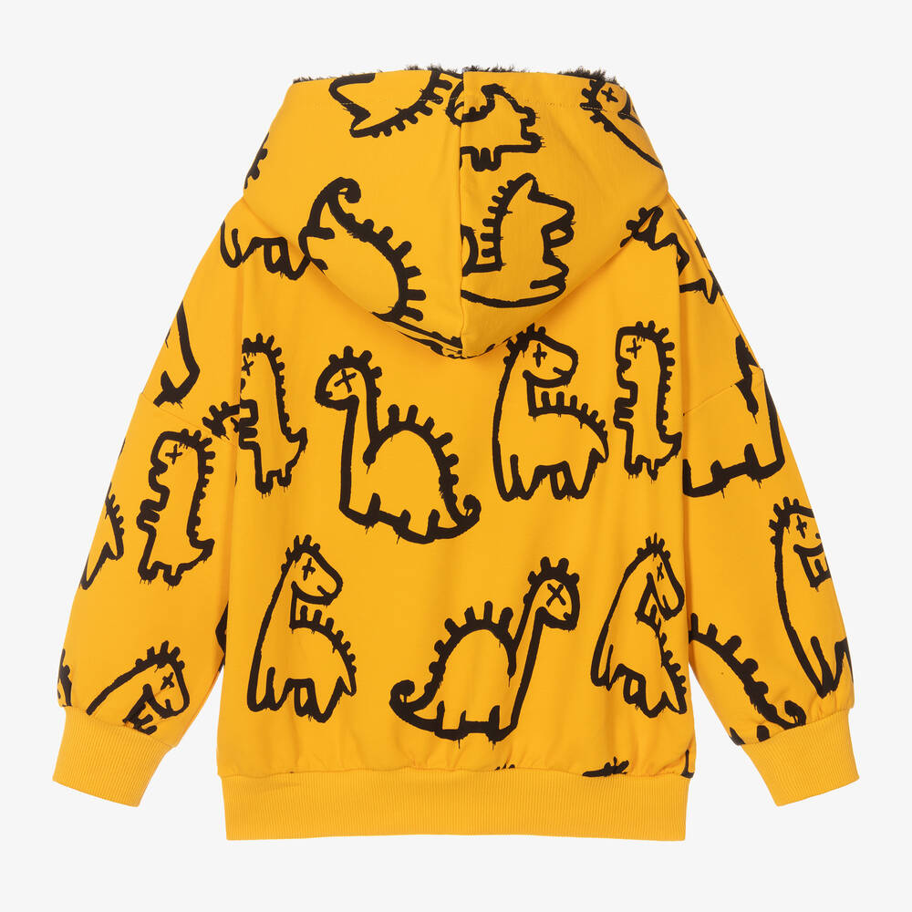 Yellow online dinosaur hoodie