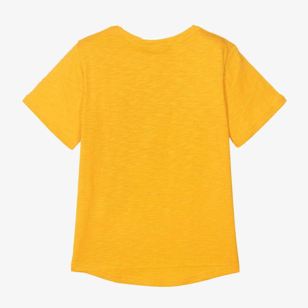Rock Your Baby - Yellow Cotton Dino T-Shirt | Childrensalon