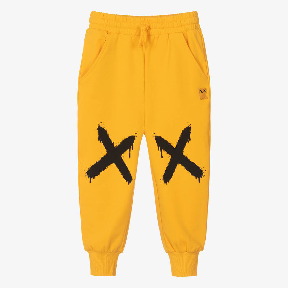 Rock Your Baby - Yellow Cotton Graffiti Joggers | Childrensalon