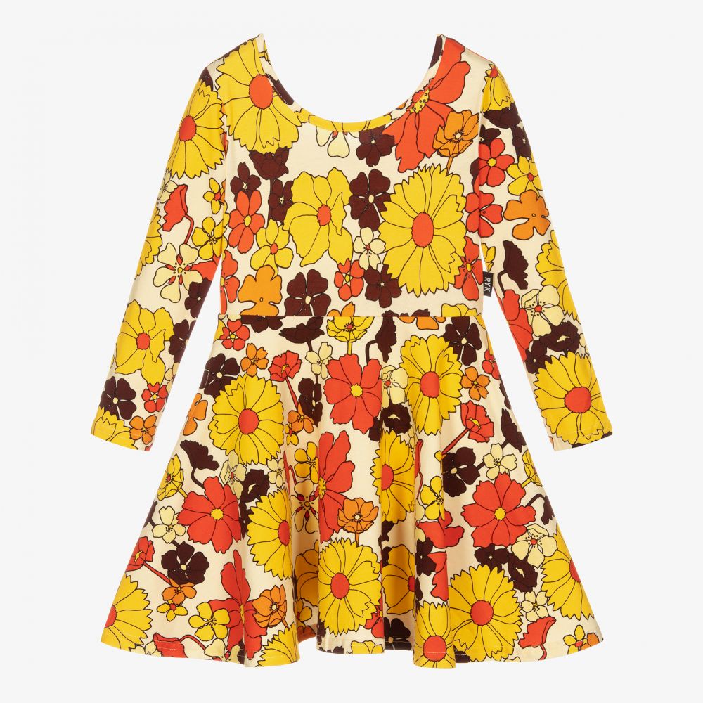 Rock Your Baby - Yellow Floral Cotton Dress | Childrensalon
