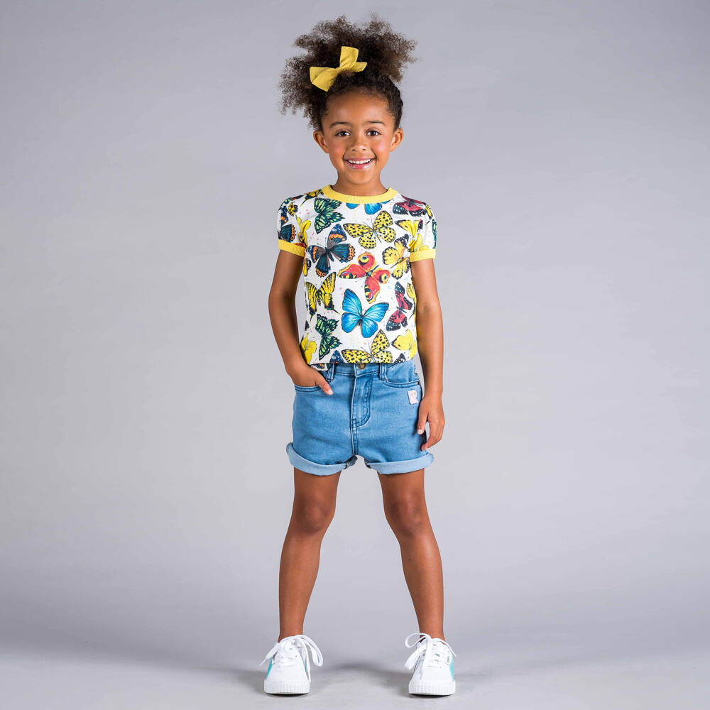Rock Your Baby-Желтая футболка с бабочками | Childrensalon Outlet