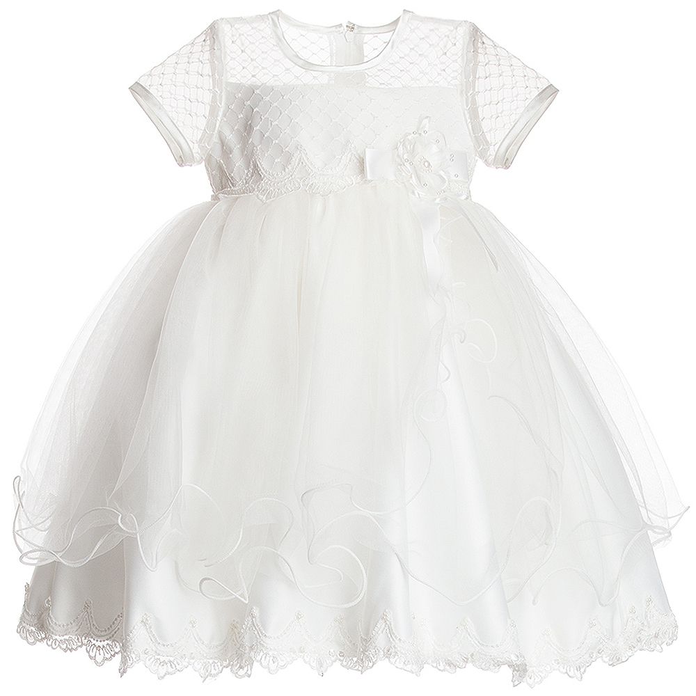Romano Princess - Baby Girls Ivory Dress  | Childrensalon