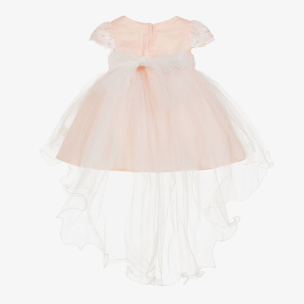 Romano Princess-Baby Girls Peach Pink Dress | Childrensalon Outlet