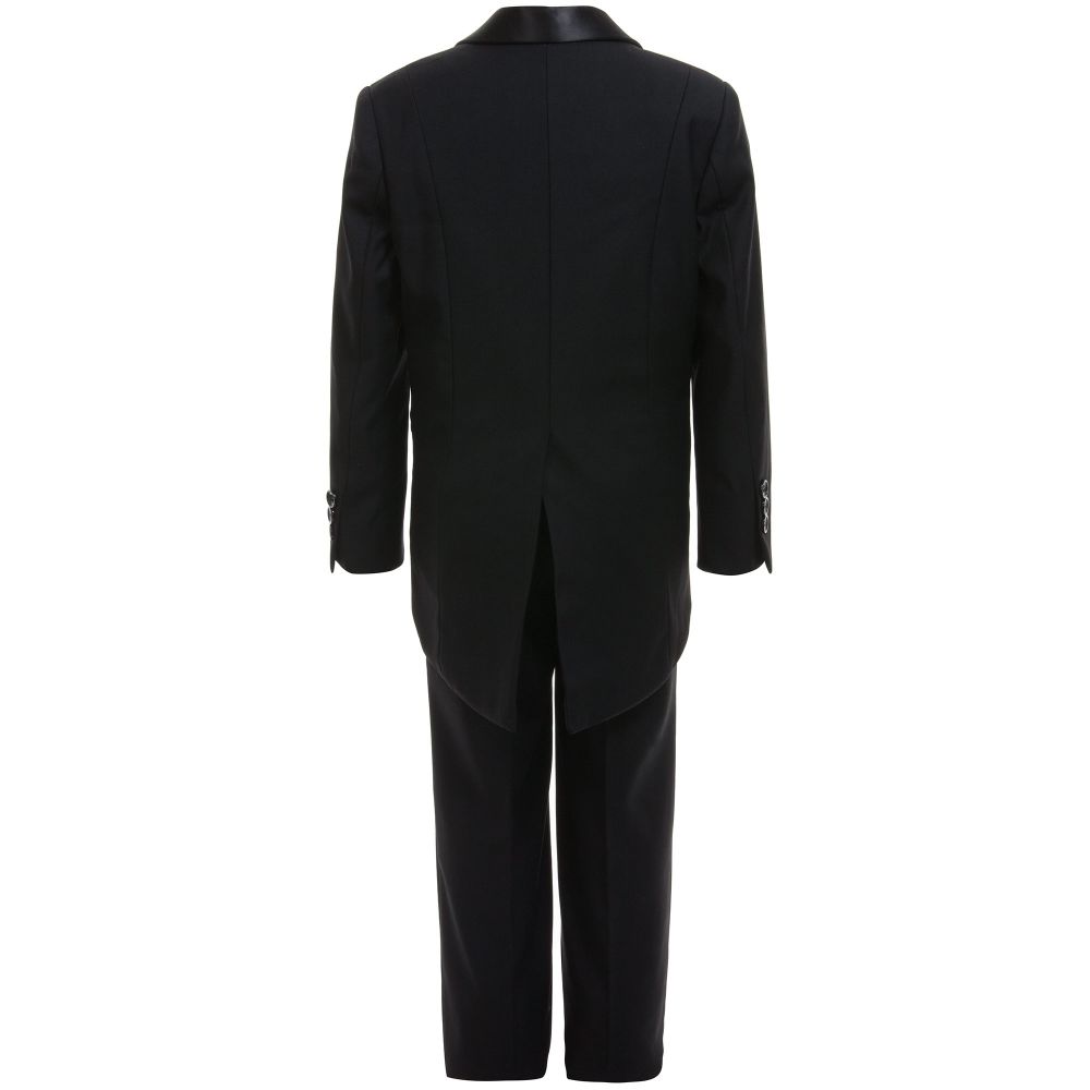 Romano Vianni-Black 3 Piece Formal Tail Suit | Childrensalon Outlet
