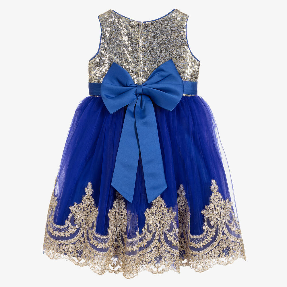 Romano Princess-Blue Sequin & Tulle Dress | Childrensalon Outlet