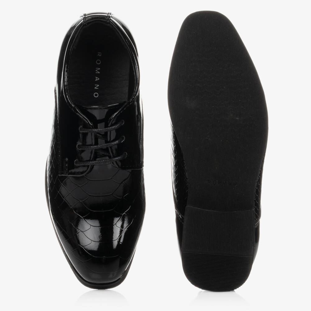 Romano-Boys Black Patent Shoes | Childrensalon Outlet