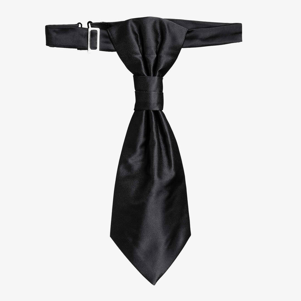 Romano Vianni-Boys Black Waistcoat & Cravat Tie Set | Childrensalon Outlet