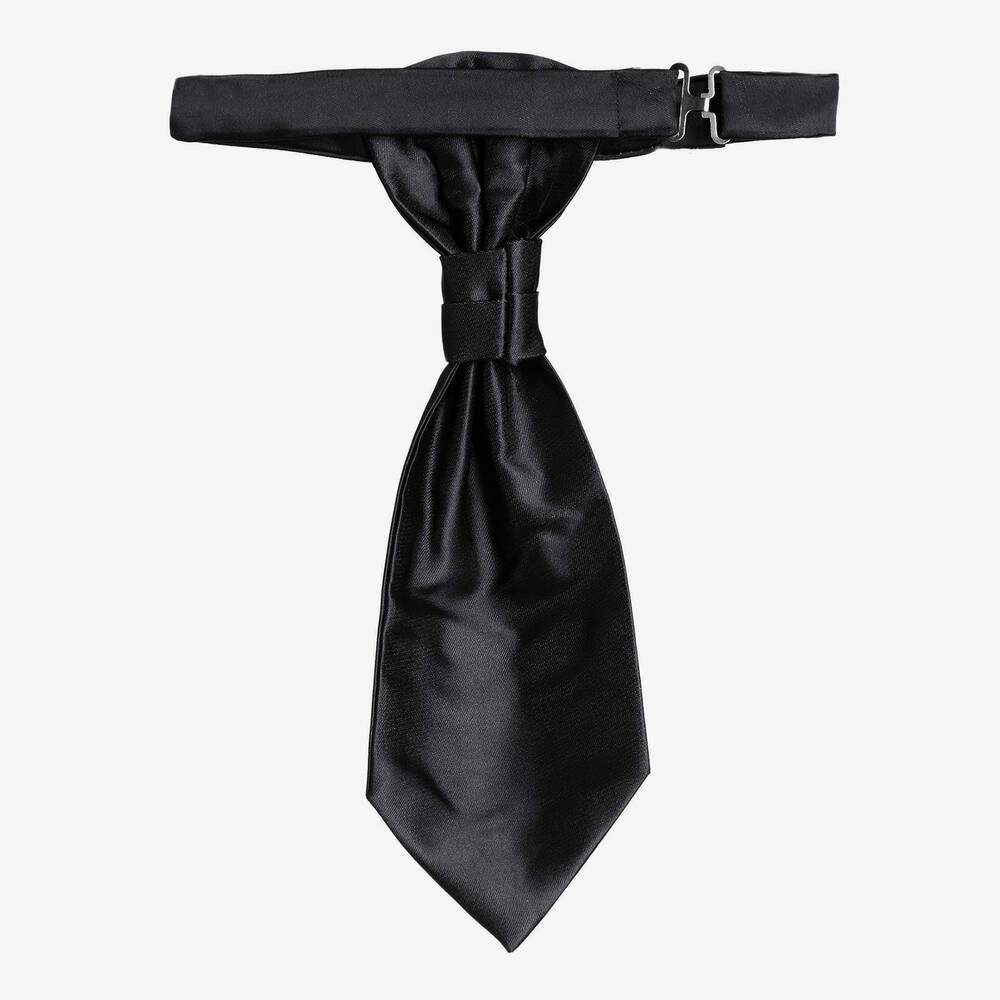 Romano Vianni-Boys Black Waistcoat & Cravat Tie Set | Childrensalon Outlet