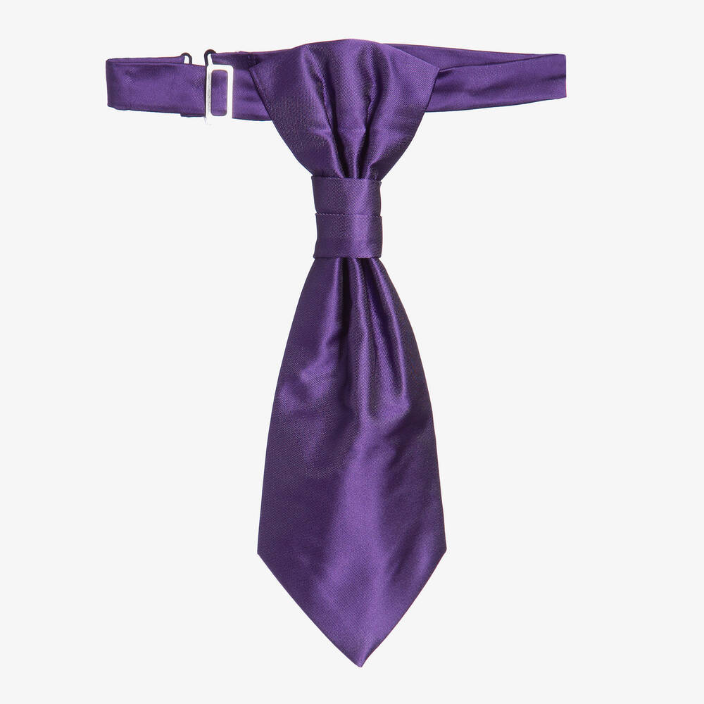 Romano Vianni-Boys Dark Purple Waistcoat & Adjustable Tie Set | Childrensalon Outlet