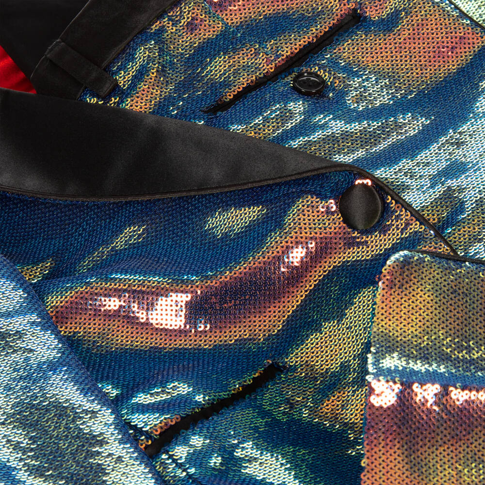 Romano-Boys Glittering Gold Sequin Suit | Childrensalon Outlet