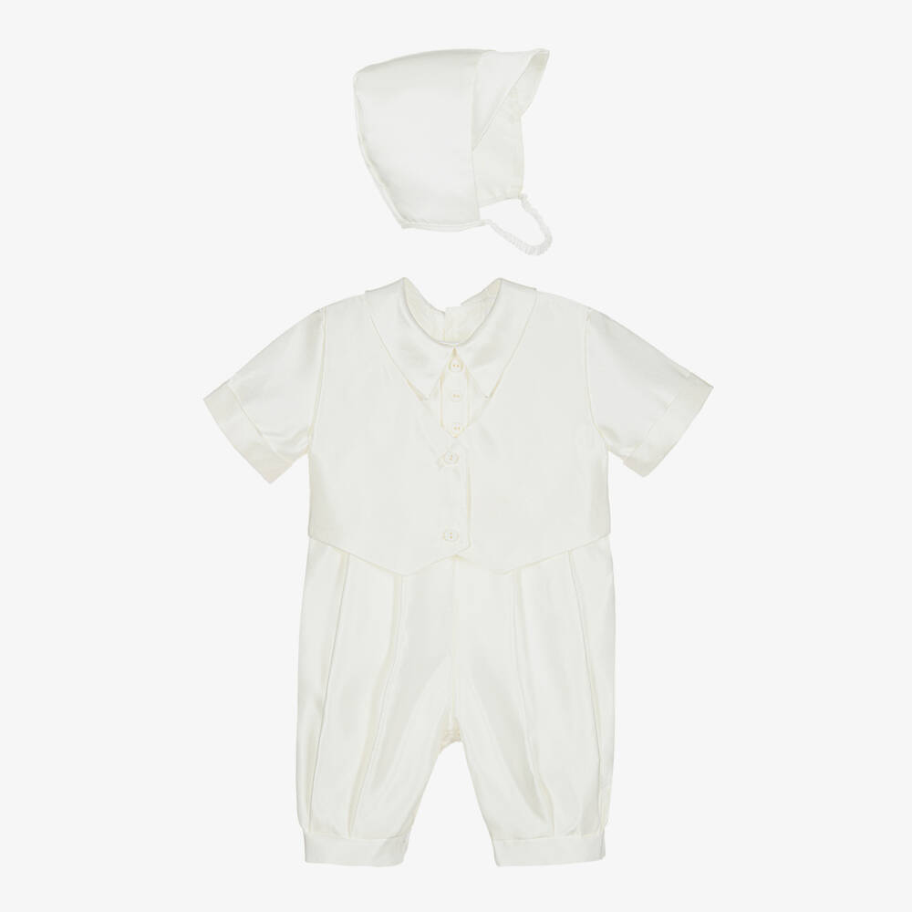 Romano-طقم رومبر ساتان عاجي للأولاد | Childrensalon Outlet