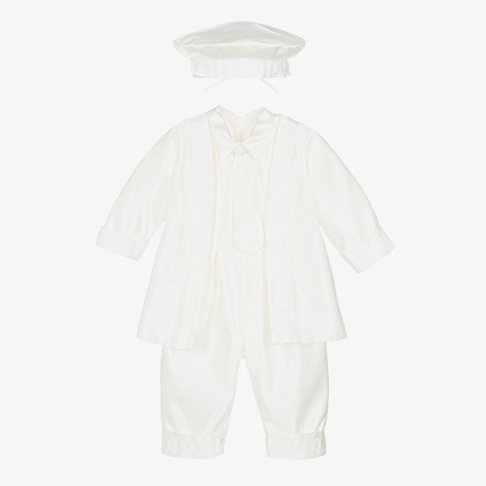 Roma e Toska-Кремовый атласный комбинезон для мальчиков | Childrensalon Outlet