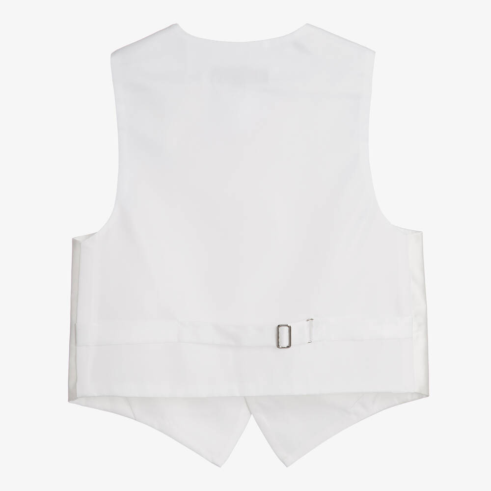 Roma e Toska Вианни-Boys Ivory Waistcoat & Adjustable Tie Set | Childrensalon Outlet