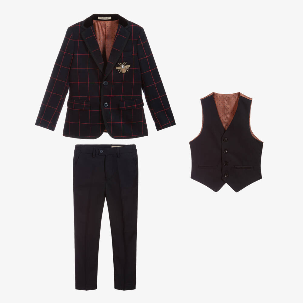 Romano-Boys Navy Blue Suit | Childrensalon Outlet