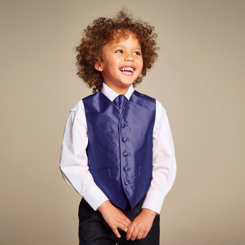 Boys navy blue waistcoat online