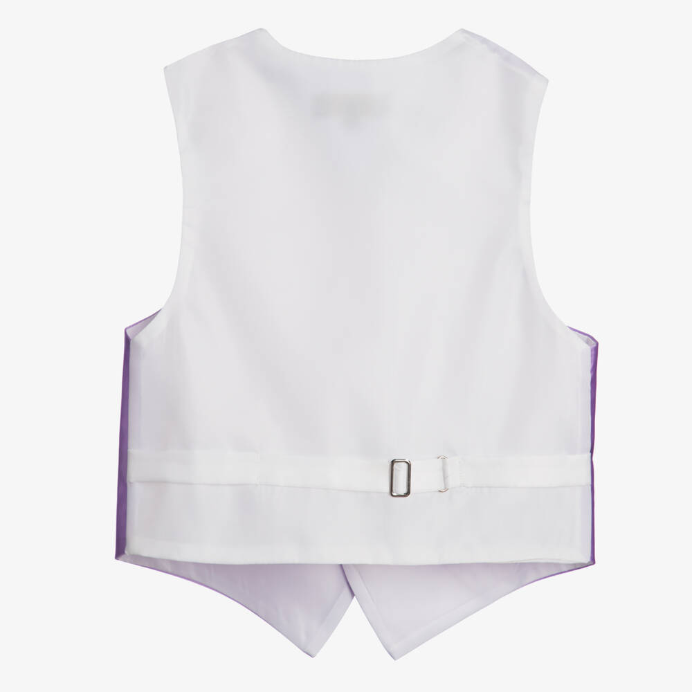 Roma e Toska Вианни-Boys Purple Waistcoat & Adjustable Tie Set | Childrensalon Outlet