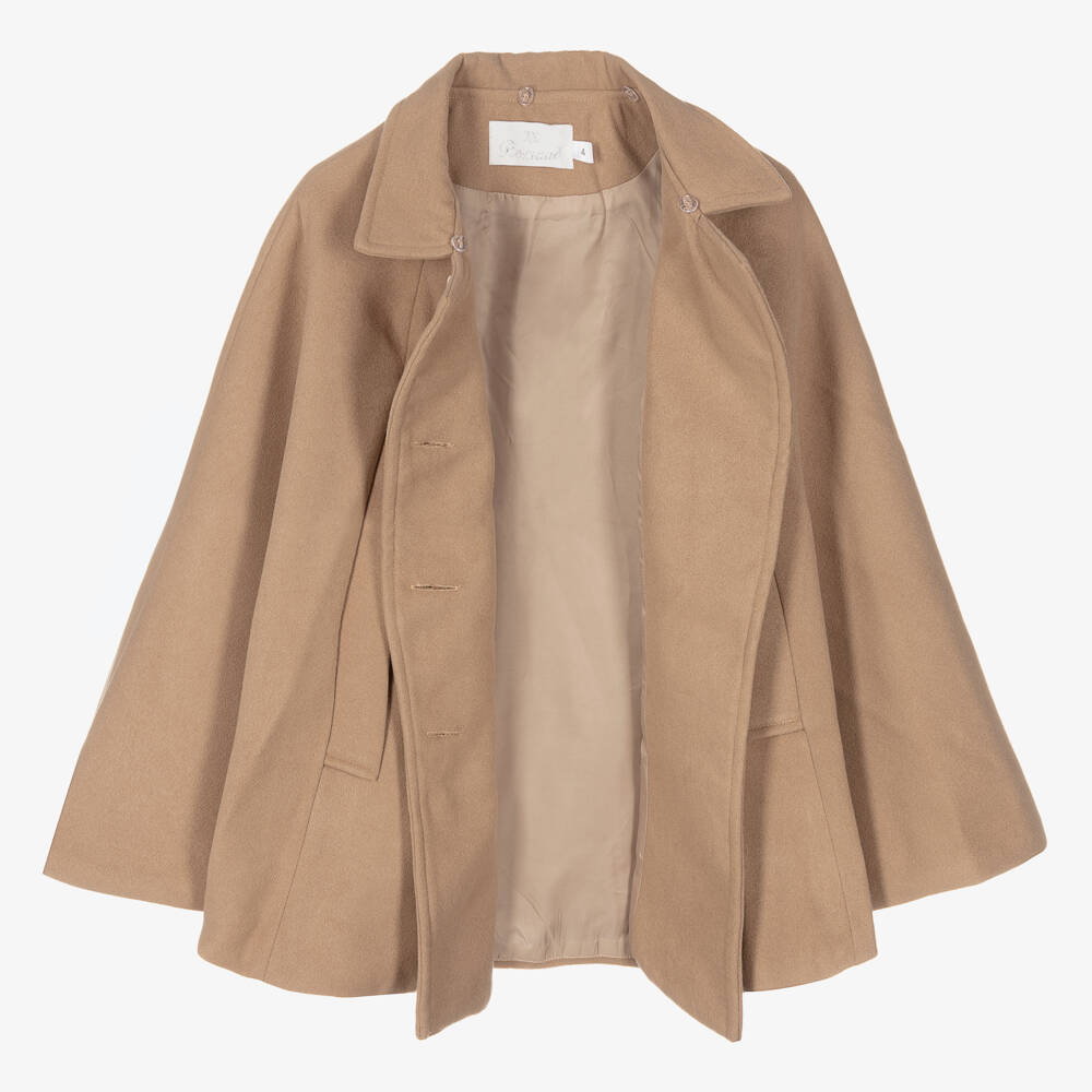 Romano-Girls Beige Felted Cape | Childrensalon Outlet