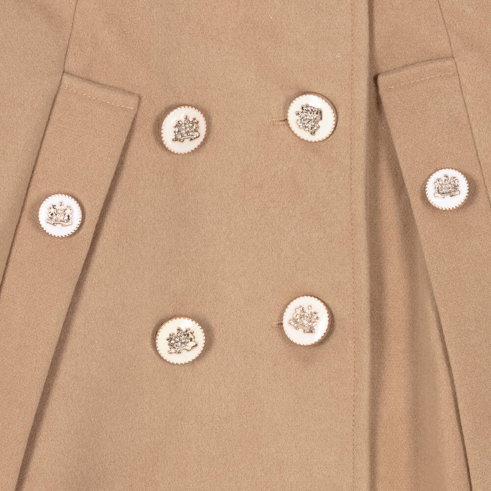 Romano-Girls Beige Felted Cape | Childrensalon Outlet