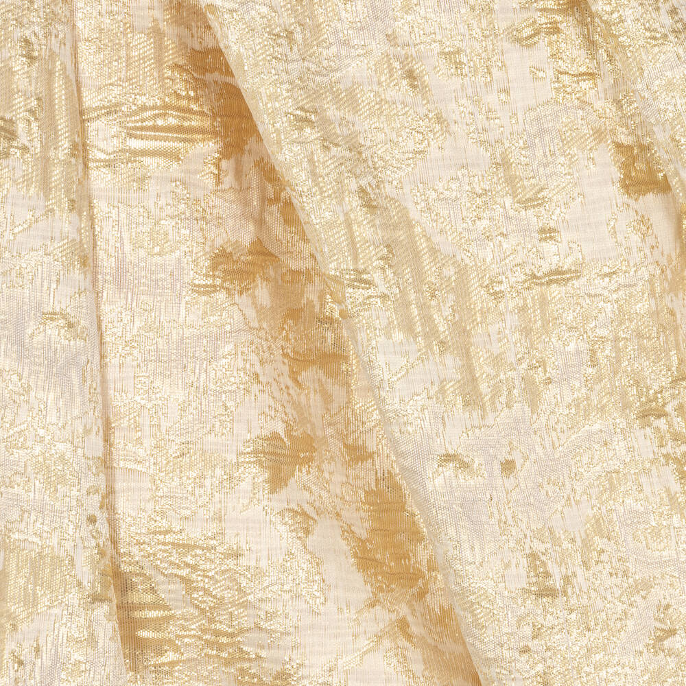 Romano-Girls Beige & Gold Brocade Dress  | Childrensalon Outlet