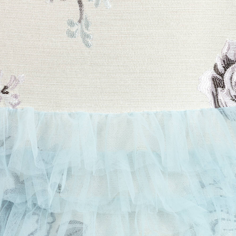 Romano-Girls Floral Tulle Trim Dress | Childrensalon Outlet
