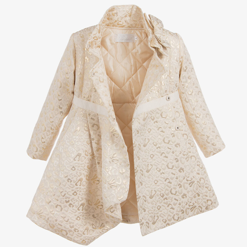 Romano Princess-Girls Gold Brocade Coat | Childrensalon Outlet